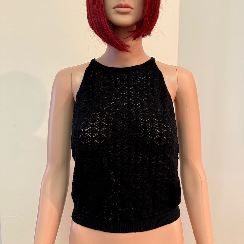 NWT, A New Day, Size: M, Black Crochet Summer Tank